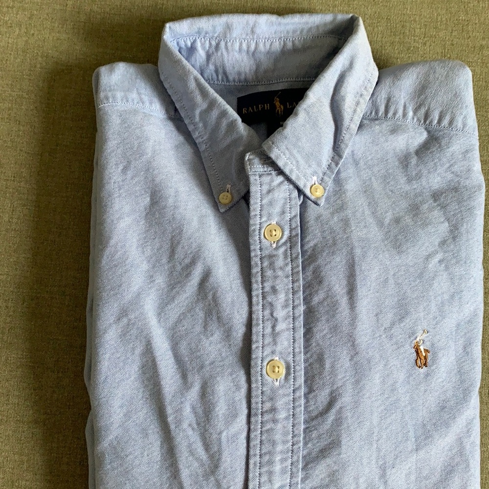 Boys size 16 Ralph Lauren Polo long sleeve Oxford cloth shirt
